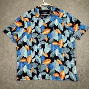 Tommy Bahama‎ IslandZone XL Tropical Leaf Print Short Sleeve Button Up Shirt